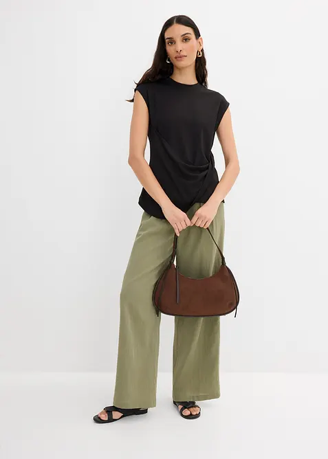 Topp med asymmetrisk fald av viskosemiks, bonprix