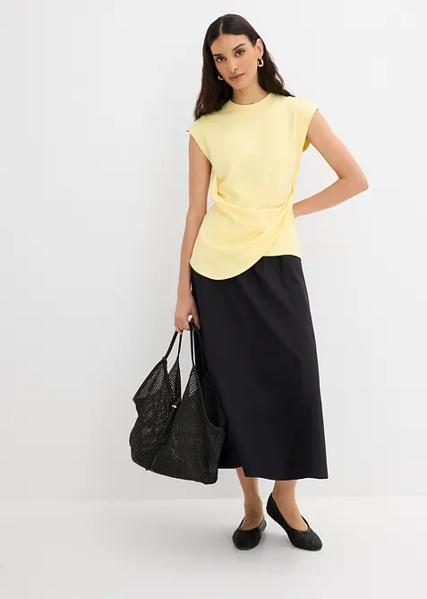 Topp i viskosemiks med asymmetrisk fald, bonprix