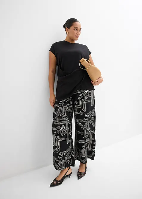 Topp med asymmetrisk fald av viskosemiks, bonprix