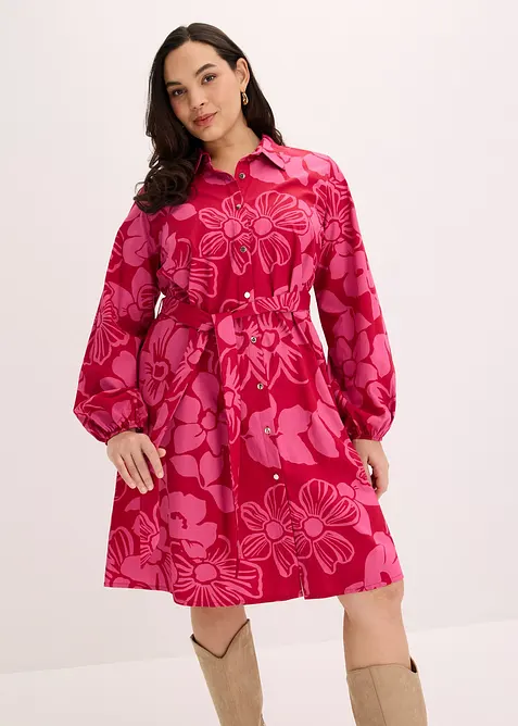 Skjortekjole i 100% bomull, bonprix