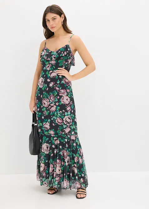 Stroppekjole av myk mesh, bonprix