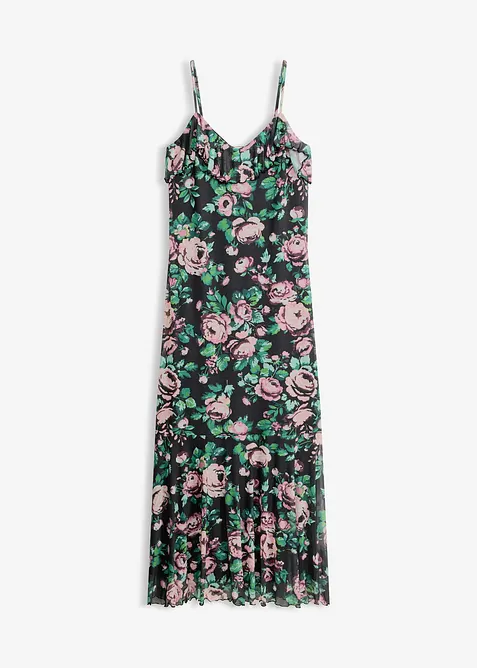 Stroppekjole av myk mesh, bonprix