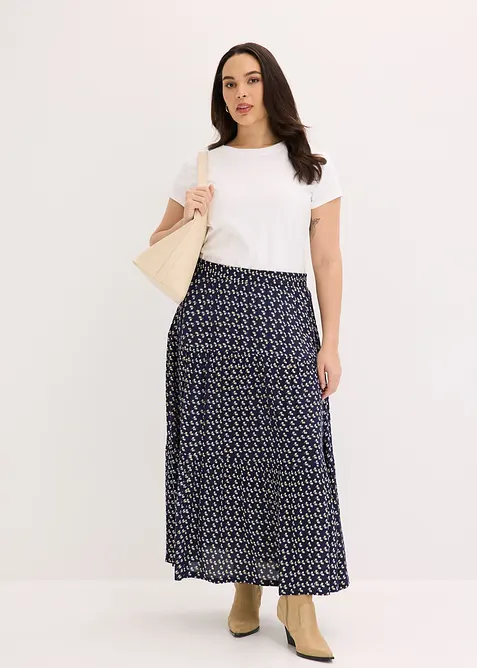 Maxi-volangskj&oslash;rt i strukturert viskosemateriale, bonprix