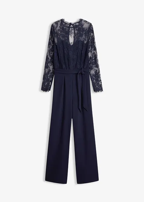 Jumpsuit med blonder, bonprix
