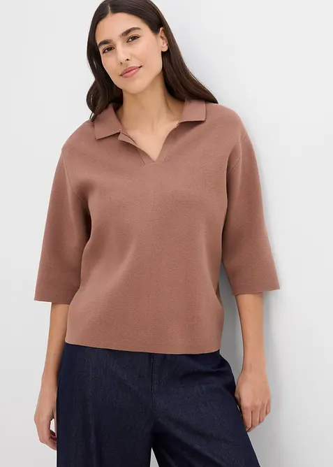 Strikket polotopp, bonprix