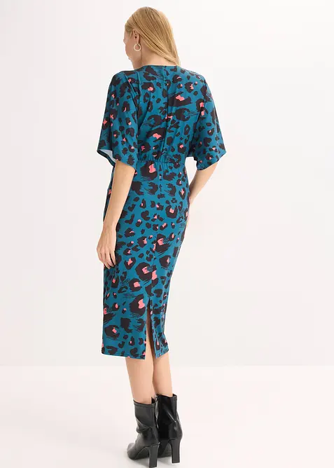 Figurn&aelig;r midikjole av mesh, bonprix