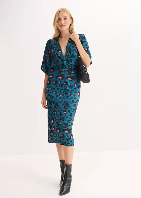 Figurn&aelig;r midikjole av mesh, bonprix