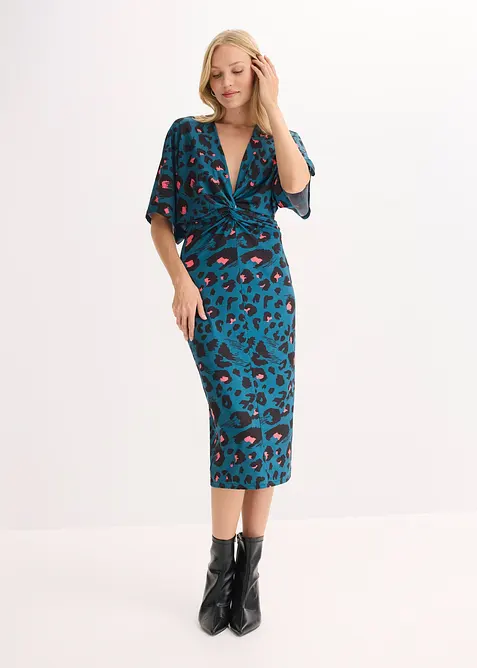 Figurn&aelig;r midikjole av mesh, bonprix