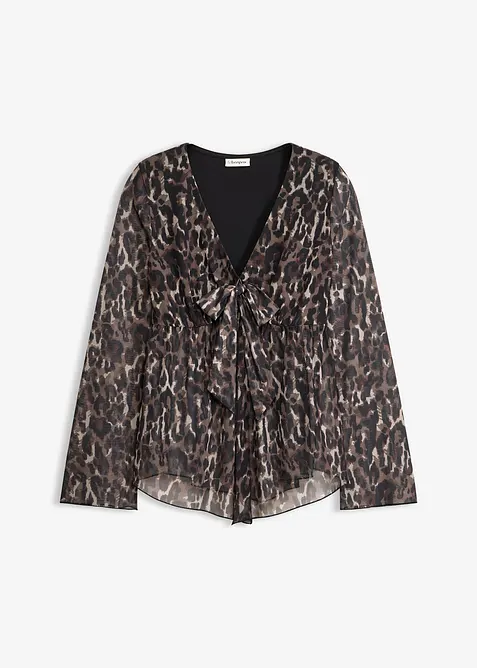 Figurn&aelig;r blusetopp av mesh, bonprix