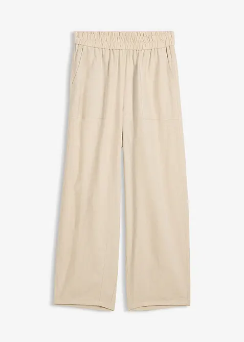 Barrel-bukse i lett linmiks, bonprix