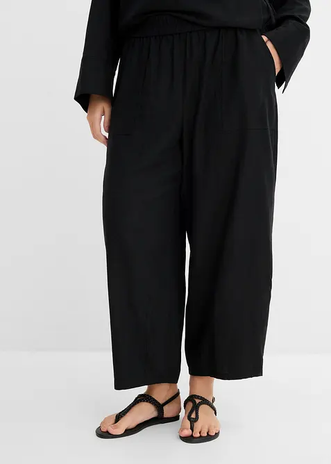 Barrel-bukse i lett linmiks, bonprix