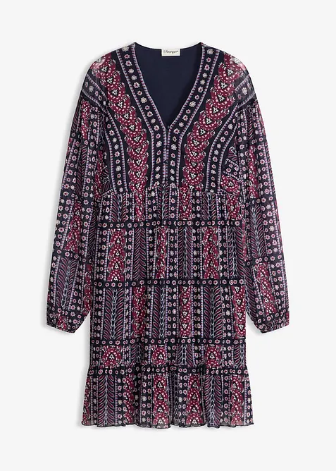 Tunikakjole i myk mesh, bonprix