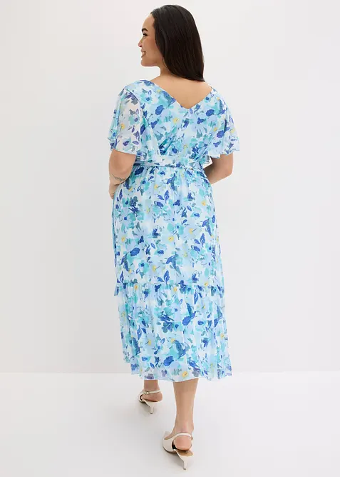 Midikjole i myk mesh, bonprix