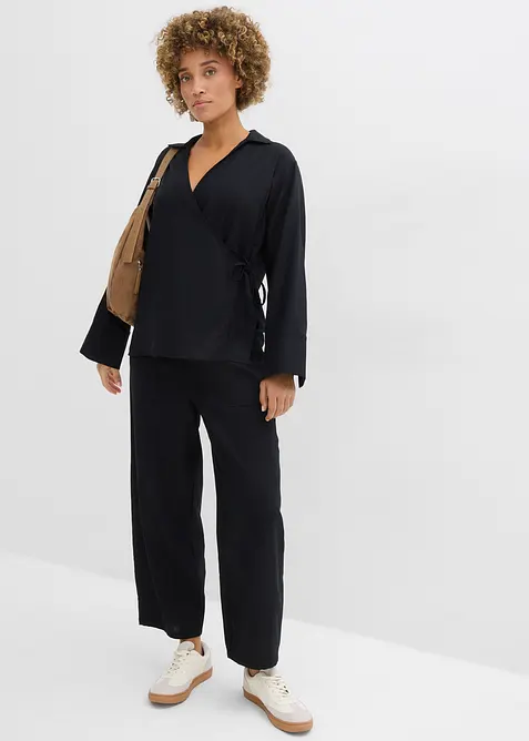 Barrel-bukse i lett linmiks, bonprix