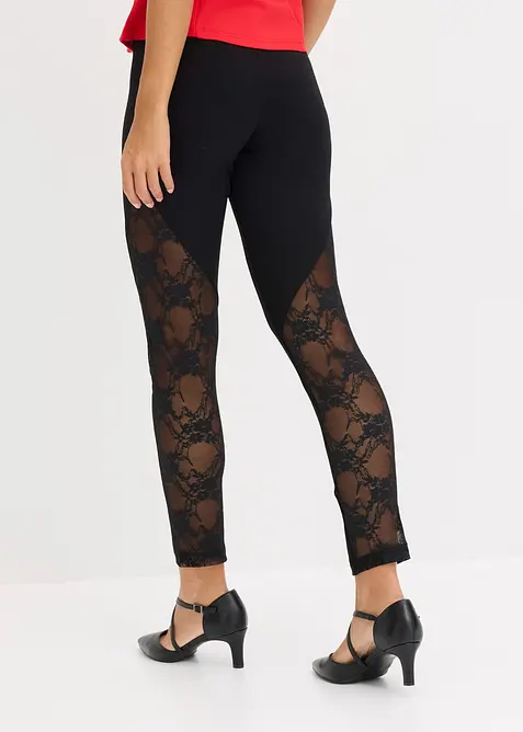 Leggings med blonder, bonprix