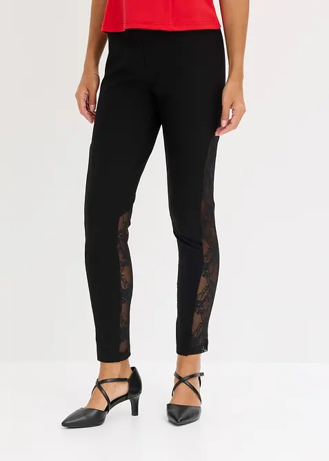 Leggings med blonder, bonprix