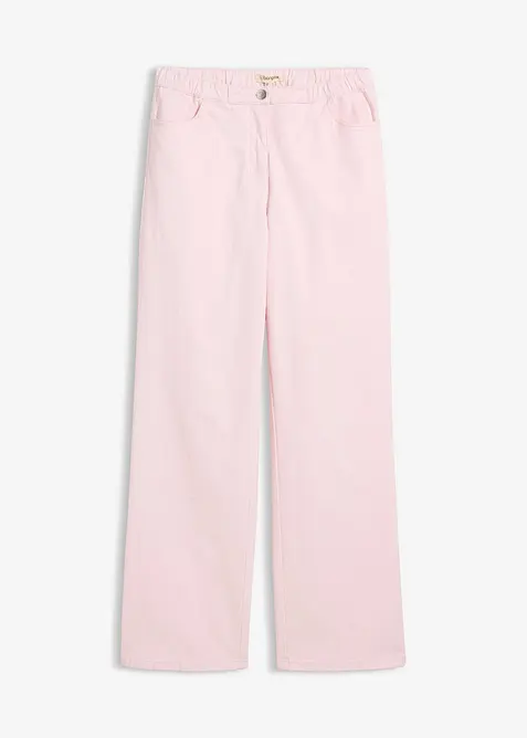 Bukse med vide ben og komfortlinning, High Waist, bonprix