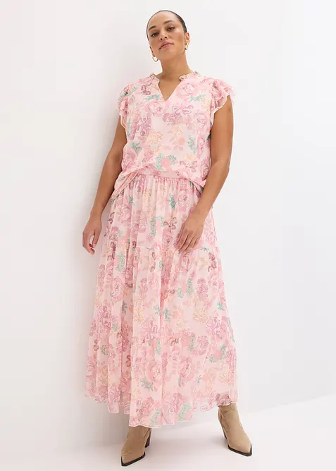 Trikotbluse i myk mesh, bonprix