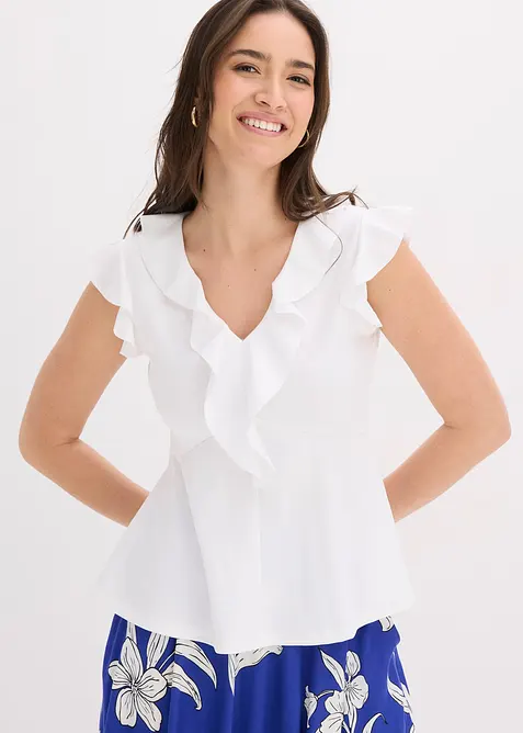 Topp med volanger, bonprix