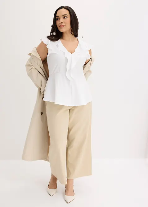 Topp med volanger, bonprix