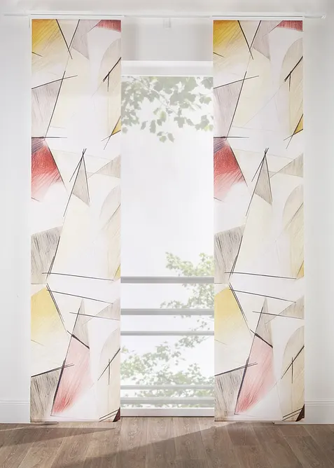 Blendings panelgardin med retrom&oslash;nster (1-pack), bonprix