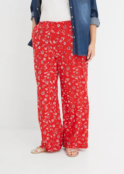 Pull on-bukse i lett viskose, bonprix