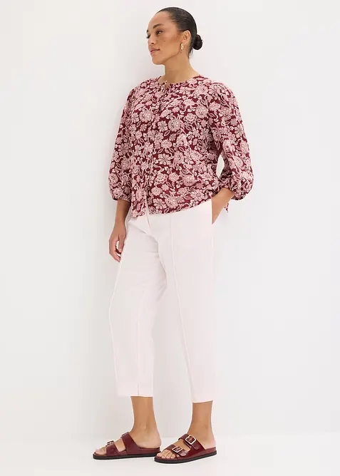 Bluse med puffermer, bonprix