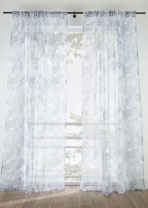 M&oslash;nstret gardin (1-pack), bonprix