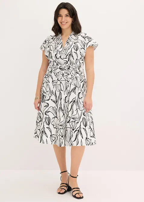 Kjole med drapering, bonprix