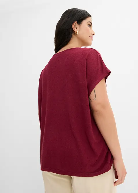 Oversized topp i strikket look, bonprix