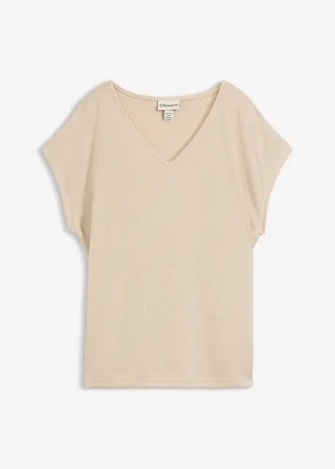 Oversized topp i strikket look, bonprix