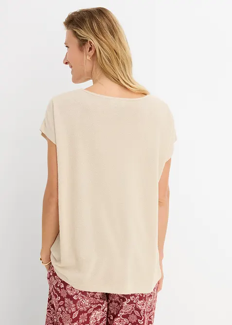Oversized topp i strikket look, bonprix