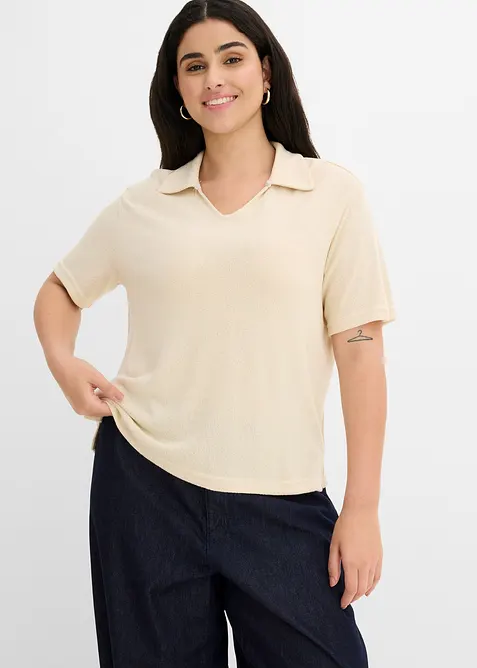 Polotopp i strikket stil, bonprix