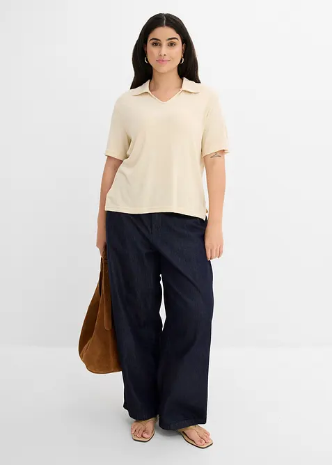 Polotopp i strikket stil, bonprix