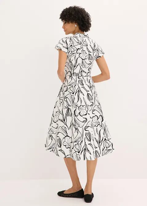 Kjole med drapering, bonprix