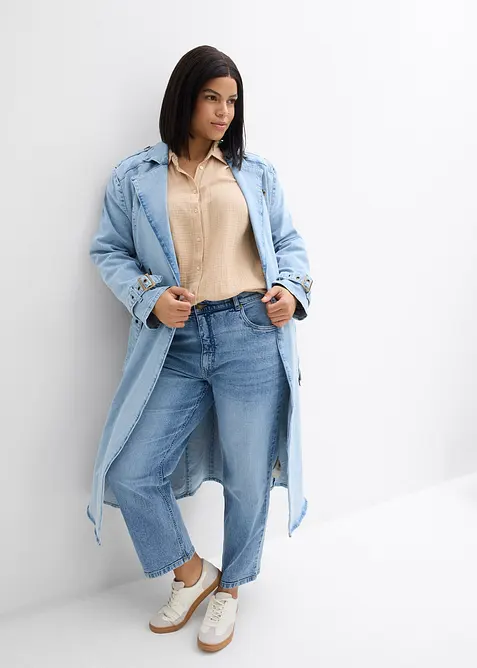 Straight-jeans Loose fit, High Waist, cropped, bonprix