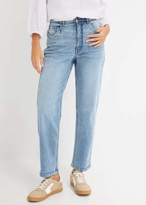 Straight-jeans Loose fit, High Waist, cropped, bonprix