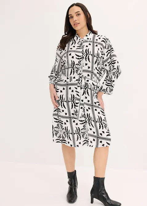 Skjortekjole i lett viskose, bonprix