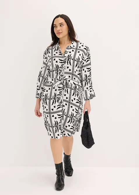 Skjortekjole i lett viskose, bonprix