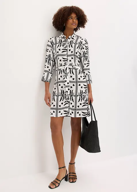 Skjortekjole i lett viskose, bonprix