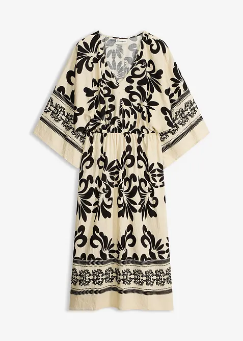 Midikjole i lett viskosemiks, bonprix