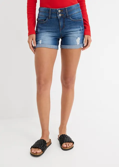 Denimshorts Mid Waist, bonprix