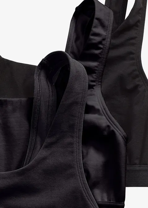 BH-topp med &oslash;kologisk bomull (3-pack), bonprix