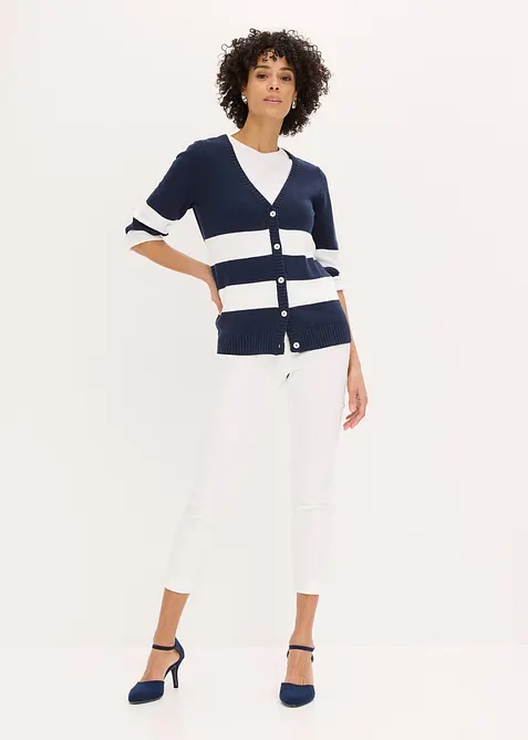 Cardigan med striper, bonprix