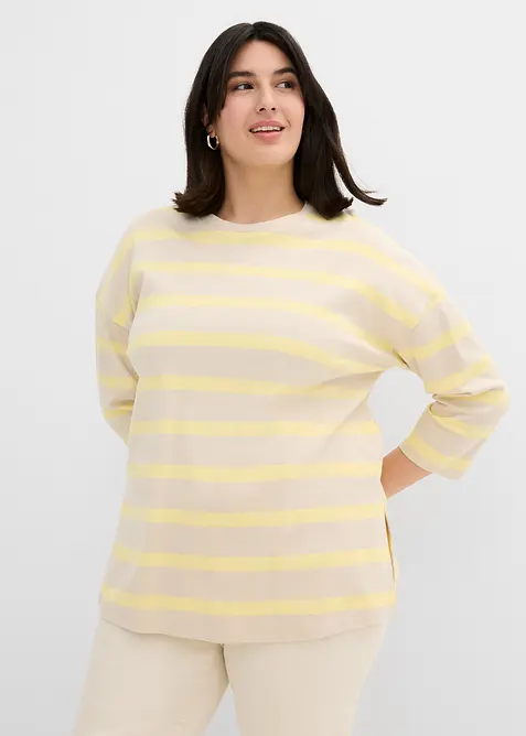 Lang topp i kraftig &oslash;kologisk bomull, bonprix