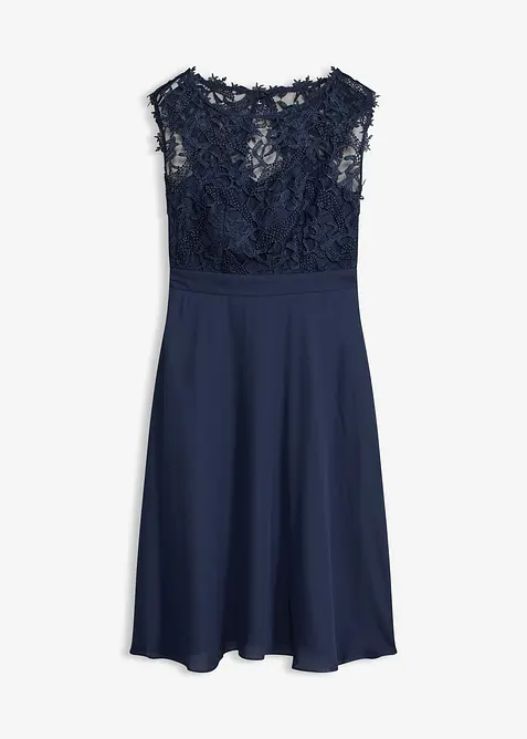 Kjole med blonder, bonprix