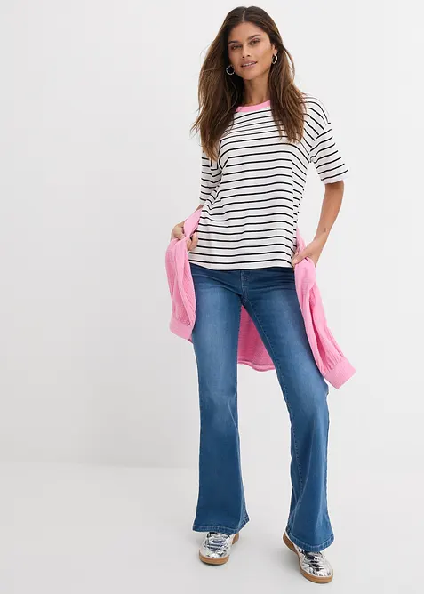 Bootcut-jeans Mid Waist, &oslash;kologisk bomull, bonprix