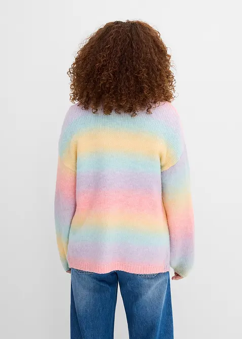 Grovstrikket cardigan i myk garnmiks med ull, bonprix