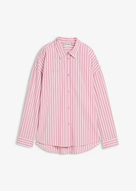 Oversized bluse i bomullspopelin, bonprix