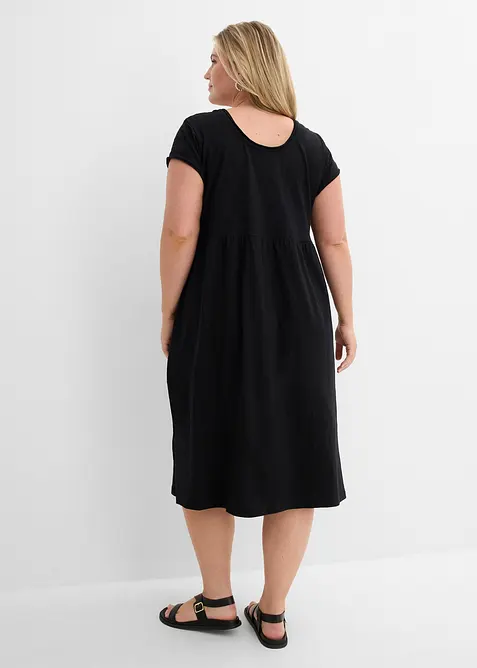 Midikjole i 100% &oslash;kologisk bomull, bonprix